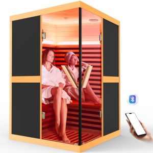 OUTEXER 2 Person Sauna with APP Control, Infrared Sauna